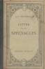 Lettre sur les spectacles.. ROUSSEAU Jean-Jacques 
