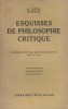 Esquisses de philosophie critique.. SPIR A. 