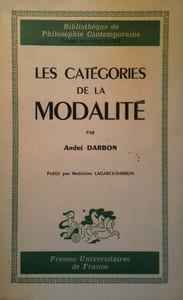 Les catégories de la modalité.