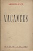 Vacances.. DUCLOS Henri 