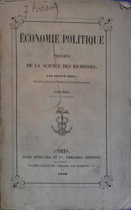 Economie politique ou principes de la science des richesses.