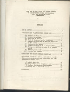 Etude sur la fabrication des plaques-modèles en alliage léger coulées sous pression dans des moules en plâtre.