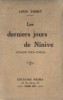 Les derniers jours de Ninive. Scénario pour cinéma.. THINET Louis 