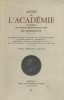 Actes de l'académie de Bordeaux. 4e série. Tome XXIX (année 1974).. ACTES DE L'ACADEMIE NATIONALE DES SCIENCES - BELLES-LETTRES ET ARTS DE BORDEAUX ...