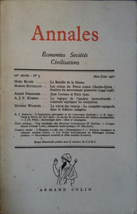 Annales. Economies-sociétés-civilisations. Revue bimestrielle 22 e année N° 3. La bataille de la Marne (Bloch) - Les colons du Pérou contre Charles Quint. Analyse du mouvement pizarriste (1544-1548) (M. Bataillon) - Jean Cocteau à Paris 1920 (A. Fermigier) - La logique de l'analyse interculturelle : comment expliquer les exceptions (A. J. F. Köbben) - La vision des vaincus : La conquête espagnole dans le folklore indigène (N. Wachtel).