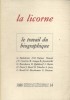 La licorne. Publication de l'UFR de langues et littératures de l'université de Poitiers. N° 14. Le travail du biographique. LA LICORNE 
