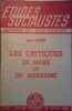 Etudes socialistes. Bi-mensuel de l'école socialiste S.F.I.O. N° 27. Jean Duret : Les critiques de Marx et du marxisme.. ETUDES SOCIALISTES 