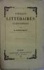 Portraits littéraires et philosophiques. (Saint-Simon - Vauvenargues - Balzac - Musset - Tocqueville - Lacordaire - Laboulaye - Guizot - Victor ...