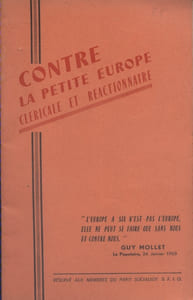 Contre la petite Europe cléricale et réactionnaire par des membres de l'assemblée nationale.