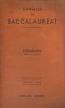 Annales du baccalauréat 1949 : Espagnol. Fascicule 7.. ANNALES DU BACCALAUREAT 1949 