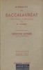 Annales du baccalauréat 1951 : Versions latines. Fascicule 3.. ANNALES DU BACCALAUREAT 1951 