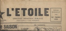 Journal de l'Etoile. Gazette du foyer des provinces de l'Ouest. Août septembre à décembre 1938, février et mars 1939. Mensuel dirigé par Albert ...