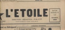 Journal de l'Etoile. Gazette du foyer des provinces de l'Ouest. Octobre 1938. Mensuel dirigé par Albert Flandre, publié à Luçon (Vendée) par la chaîne ...