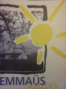 Brochure de présentation de la communauté Emmaüs d'Angers. Texte de Rémi Chechetto, composition graphique du groupe Lucie Lom.