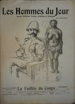 Les Hommes du jour N° 295 : La faillite du Congo. Portrait en couverture par Bracquemond.. LES HOMMES DU JOUR