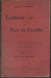 Lettres à un père de famille.