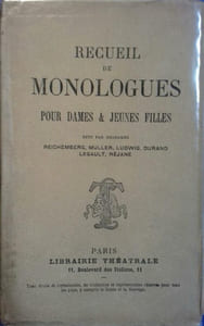 Recueil de monologues pour dames et jeunes filles.