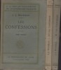 Les confessions. En 3 volumes.. ROUSSEAU Jean-Jacques 