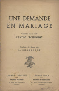 Une demande en mariage. Comédie en un acte.