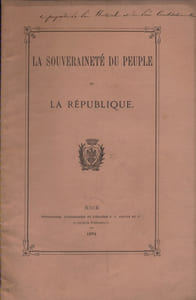 La souveraineté du peuple et la République.