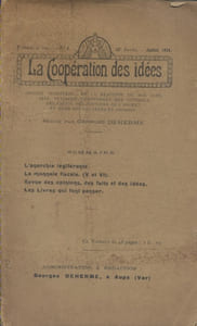 Au sommaire : L'anarchie légiférante - La monnaie fiscale. (V et VI). Revue des opinions, des faits et des idées. Les livres qui font penser.