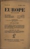 Europe N° 87 : Textes de Jean Blanzat - Luc Durtain - Jacques Massoulier - Jean-Richard Bloch - Antonio Beltramelli ... Commentaires par Jean-Richard ...