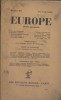 Europe N° 88 : Textes de Jules Romains - Franz Werfel - Jean-Richard Bloch - Luc Durtain - Eugène O'Neill ... Commentaires par Jean-Richard Bloch. ...