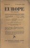 Europe N° 95 : Jugement et la mort de Sacco et de Vanzetti. Textes de Friedrich Sieburg - Jules Supervielle - Paul Nizan. Commentaires par ...