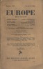 Europe N° 100 : Textes de Romain Rolland - Arturio Loria - Jean Prévost - Louis Kassak - Michel Farbman ... Commentaires par Jean-Richard Bloch. Notes ...