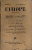 Europe N° 107 : Textes de André Chamson - Emmanuel Berl - Charles Andler - Nikolai Tikhonov ... Commentaires par Jean-Richard Bloch. Notes de lecture ...