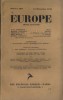 Europe N° 108 : Textes de D.-H. Lawrence - Marcel Martinet - Emmanuel Berl - René Méjean - Michel Farbmann ... Commentaires par Jean-Richard Bloch. ...