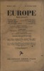 Europe N° 110 : Textes de Maxime Gorki - Jean Prévost - Gabriel Audisio - Camille Aymé - José Eustasio Rivera ... Commentaires par Jean-Richard Bloch. ...