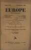 Europe N° 117 : Textes de Jakob Wassermann - Victor-Serge - André Spire - Kathleen Coyle ... Commentaires par Jean-Richard Bloch. Notes de lecture par ...