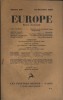 Europe N° 120 : Textes de Léon Trotsky - Eugène Dabit - Bruce Bliven - Michael Farbmann - Franz Werfel ... Commentaires par Jean-Richard Bloch. Notes ...