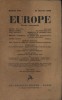 Europe N° 121 : Textes de Romain Rolland - Franz Werfel - Léon Trotsky - Michael Farbmann - André Salmon ... Commentaires par Jean-Richard Bloch. ...