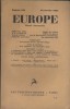 Europe N° 134 : Textes de Emmanuel Berl - D. H. Lawrence - Waldo Frank - Philippe Soupault ... Commentaires par Jean-Richard Bloch. Notes de lecture ...