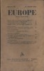 Europe N° 145 : Textes de Romain Rolland - William Faulkner - Victor-Serge - Maxime Gorki ... Commentaires par Jean-Richard Bloch. Notes de lecture ...