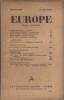 Europe N° 149 : Textes de André Chamson - Alexandre Névérov - Luc Durtain - Ervin Sinko - Paul Nizan ... Commentaires par Jean-Richard Bloch. Notes de ...