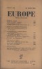 Europe N° 151 : Textes de Michelet - Marie Lefranc - Paul Souffron - Claire Sainte-Soline ... Discours au congrès international des écrivains pour la ...