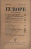 Europe N° 154 : Textes de Hans Siemsen - Confusius - Léon Pierre-Quint - A. Cornu - Claire Sainte-Soline ... Commentaires par Jean-Richard Bloch. ...