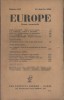 Europe N° 157 : Textes de Louis Guilloux - G.-A. Borgese - Jean Luc - D.- H. Lawrence - Gabriel Chevalier ... Commentaires par Jean-Richard Bloch. ...