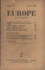 Europe N° 160 : Textes de Léon Tolstoi - L. Emery - Madeleine Vivan - Pierre de Lescure - Wei Kin-Tche - Philipppe Soupault - William Faulkner.. ...