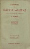 Annales du baccalauréat 1952 : Anglais. Avec modèles dEcorrigés. Fascicule 6.. ANNALES DU BACCALAUREAT 1952 