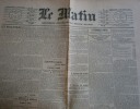 Le Matin du 9 octobre 1898.. LE MATIN 