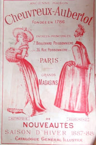 Catalogue de l'ancienne maison Cheuvreux-Aubertot fondée en 1786. Grands magasins de nouveautés. Saison d'hiver 1887-88. Catalogue général illustré.