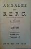 Annales du baccalauréat 1951 : Latin. Fascicule 2.. ANNALES DU BACCALAUREAT 1951 