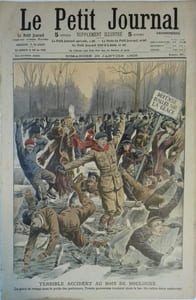 Le Petit journal - Supplément illustré N° 897 : La glace se rompt au Bois de Boulogne.(Gravure en première page).