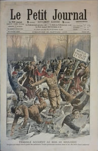 Le Petit journal - Supplément illustré N° 897 : La glace se rompt au Bois de Boulogne.(Gravure en première page).