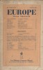 Europe N° 58 : Textes de Louis de Villefosse - Sabahattin Ali - Vercors - Marcel Réja - Francis Jourdain .... EUROPE 