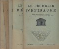 Le Courrier d'Epidaure 1949 : année complète. Articles sur Balzac (un numéro spécial), la lèpre, les ponts de Paris - Jarry, médecine ancienne …. LE ...